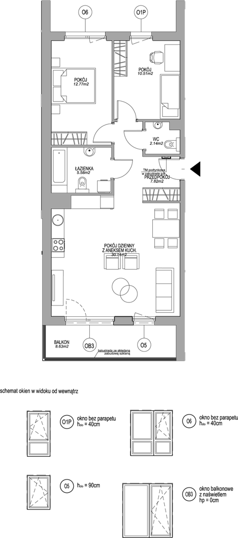 Plan 3 pok. 69m²