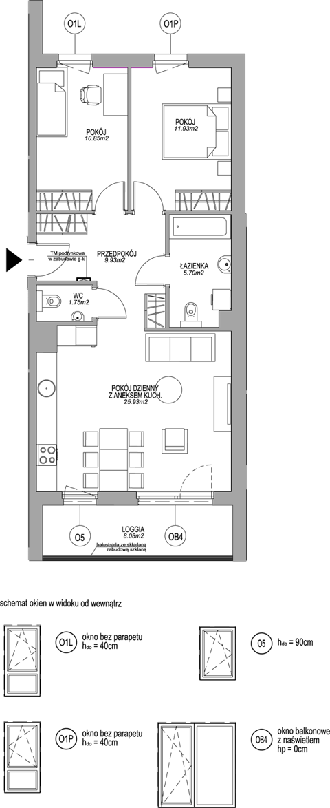Plan 3 pok. 66m²