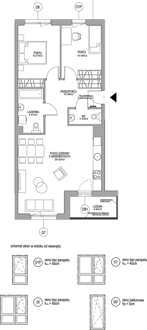 Plan 3 pok. 70m²