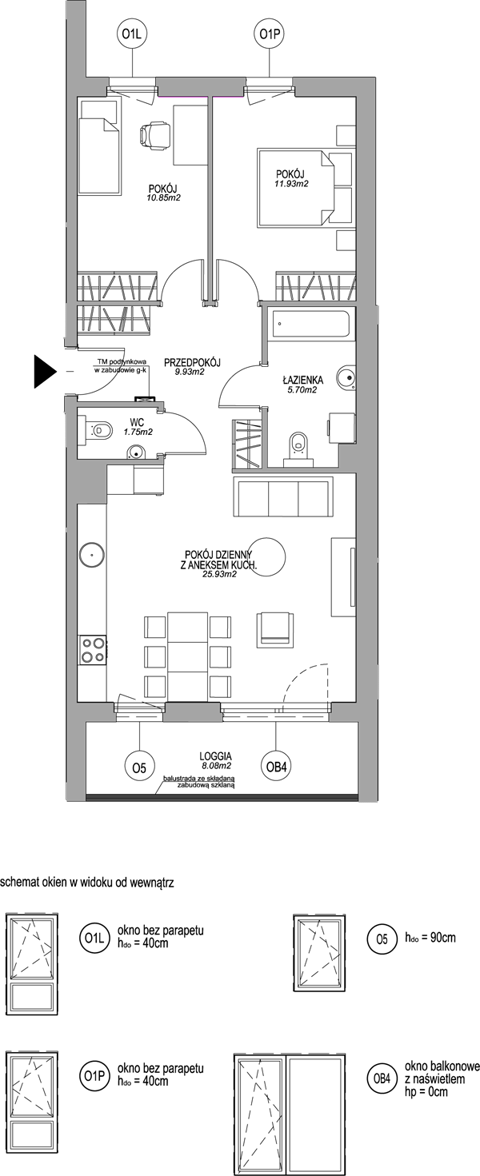 Plan 3 pok. 66m²