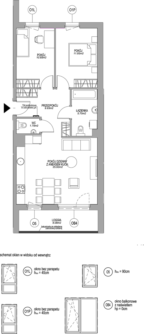 Plan 3 pok. 66m²