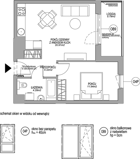 Plan 2 pok. 41m²