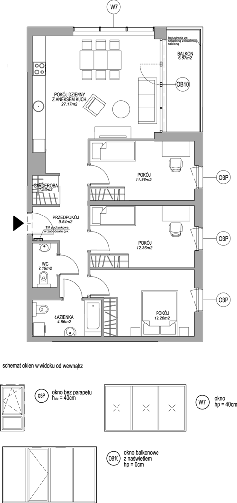 Plan 4 pok. 82m²