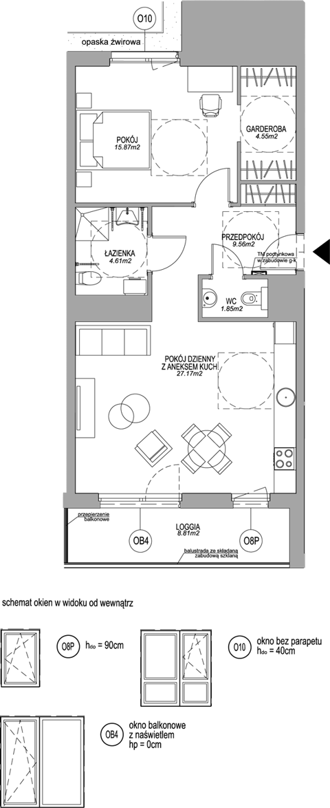Plan 2 pok. 64m²