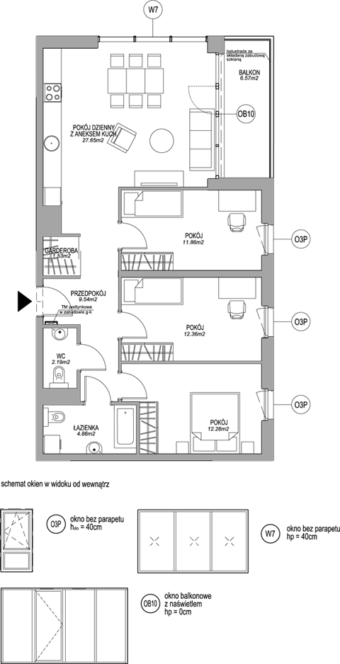 Plan 4 pok. 82m²