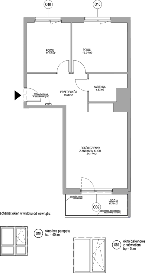 Plan 3 pok. 62m²