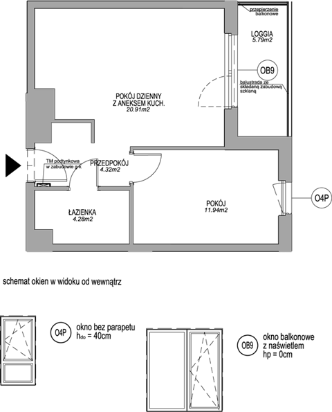 Plan 2 pok. 41m²