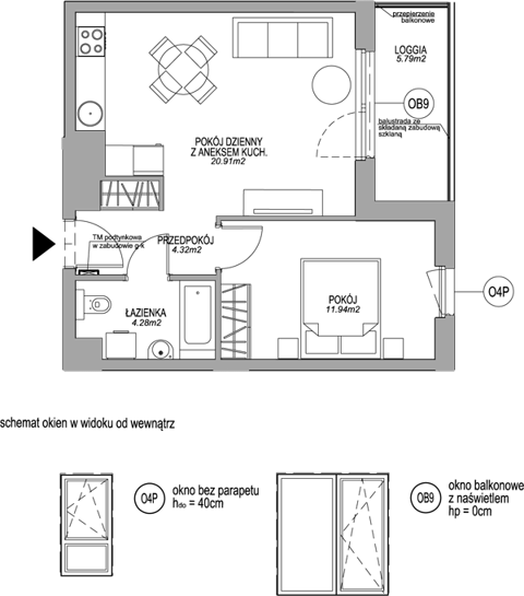 Plan 2 pok. 41m²