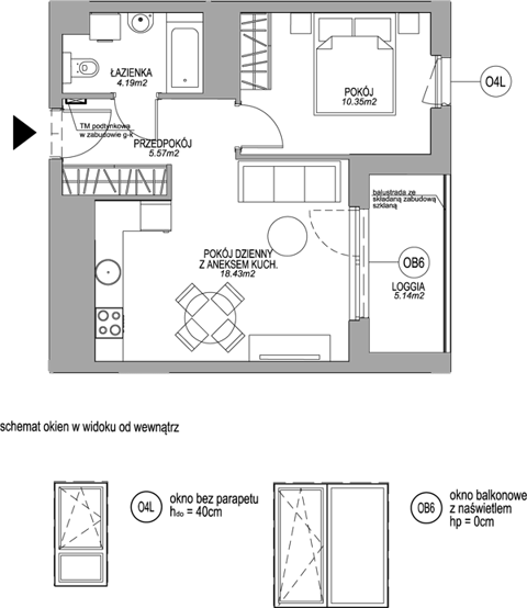 Plan 2 pok. 39m²