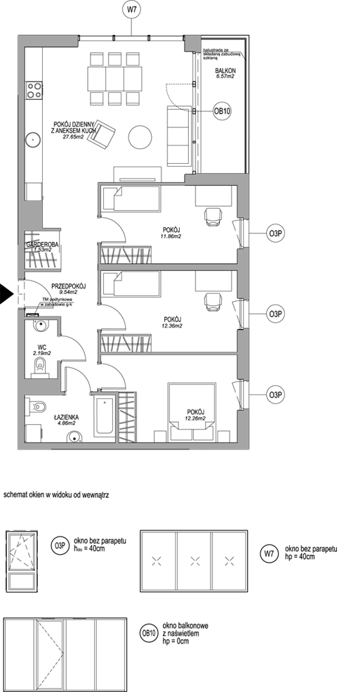 Plan 4 pok. 82m²