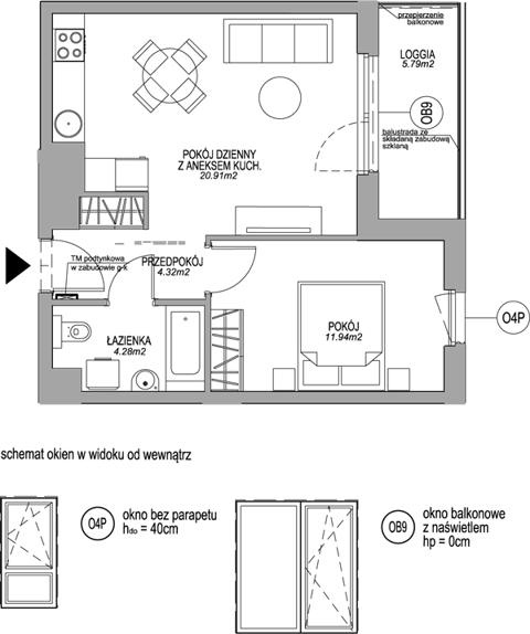 Plan 2 pok. 41m²