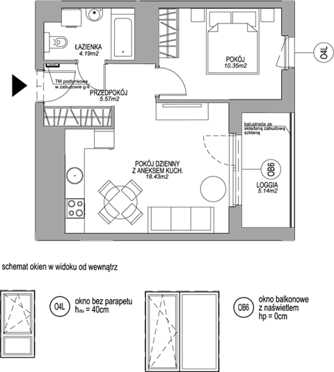 Plan 2 pok. 39m²