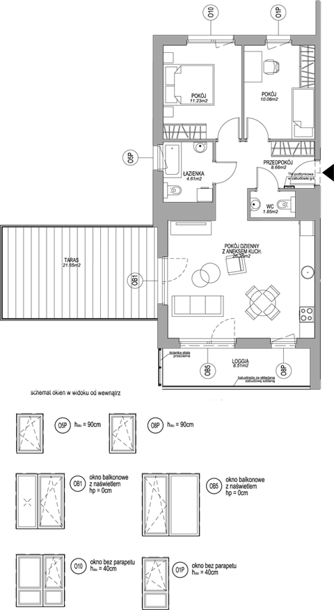 Plan 3 pok. 63m²