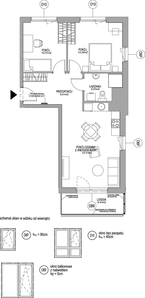 Plan 3 pok. 61m²