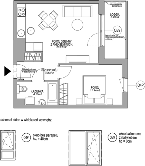 Plan 2 pok. 41m²