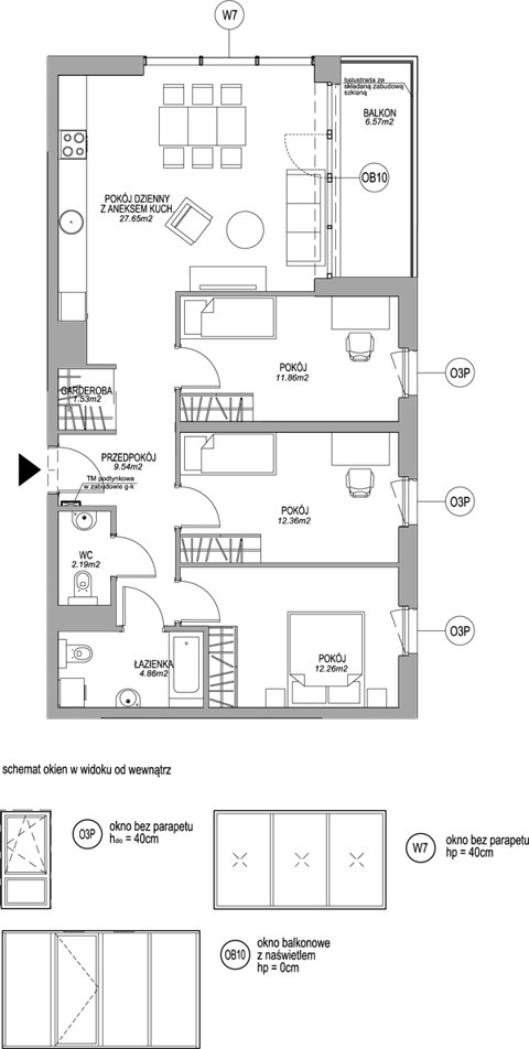 Plan 4 pok. 82m²