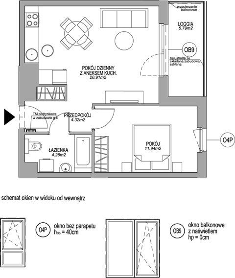 Plan 2 pok. 41m²