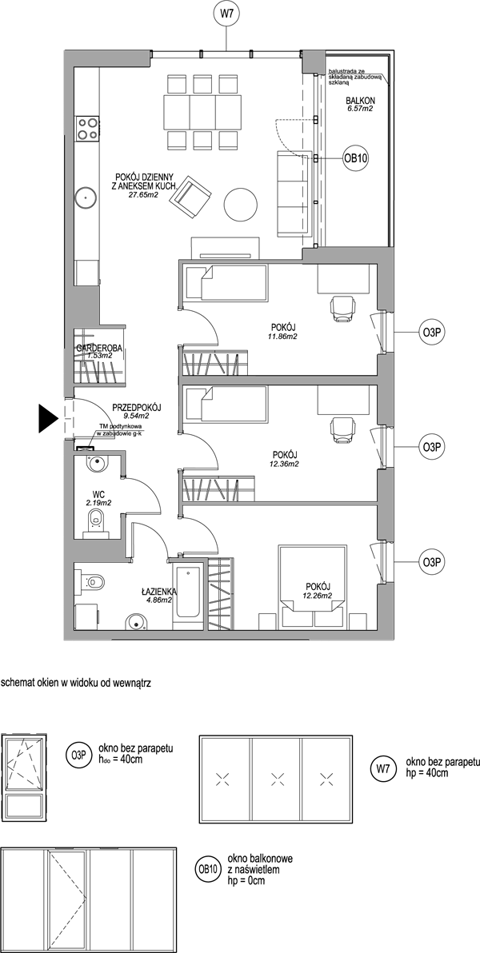 Plan 4 pok. 82m²