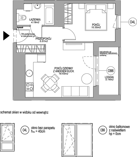 Plan 2 pok. 39m²