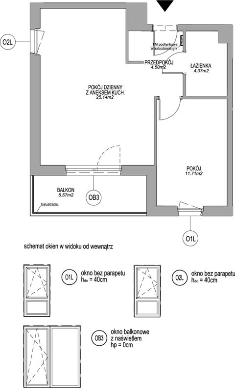 Plan 2 pok. 45m²