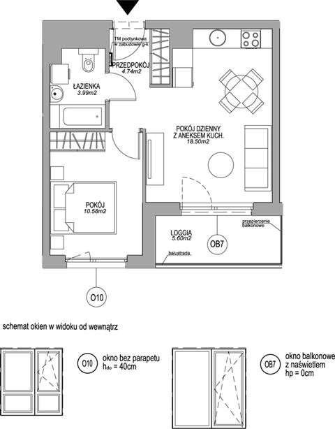 Plan 2 pok. 38m²
