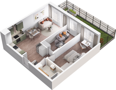 Plan 3 pok. 56m²