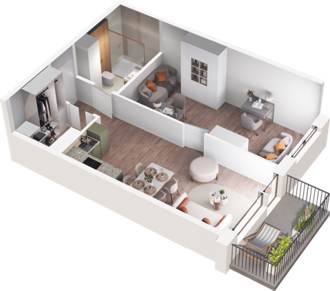 Plan 2 pok. 51m²