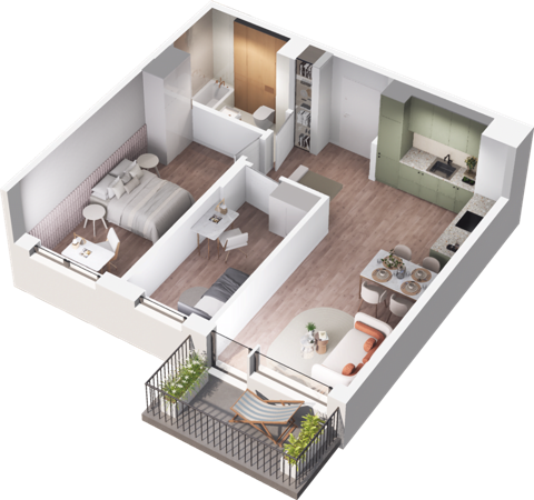 Plan 3 pok. 56m²
