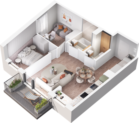 Plan 3 pok. 53m²