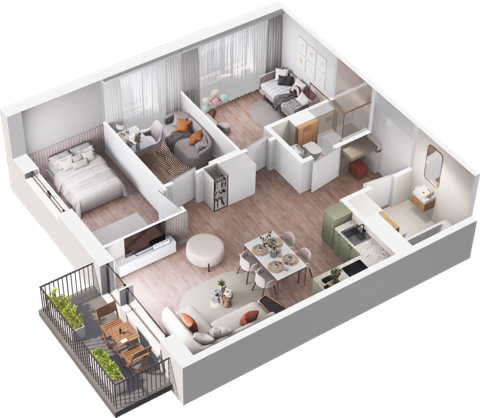 Plan 4 pok. 67m²