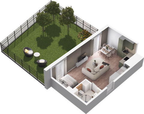 Plan 1 pok. 40m²