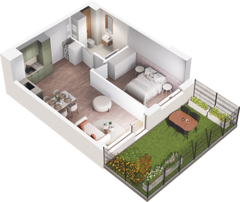 Plan 2 pok. 43m²