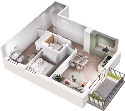 Plan 3 pok. 53m²