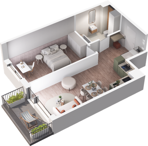 Plan 2 pok. 48m²