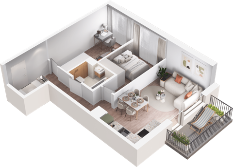 Plan 3 pok. 53m²