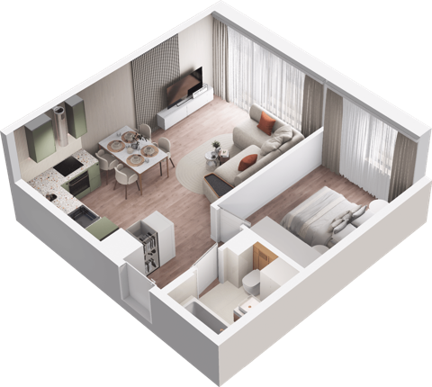 Plan 2 pok. 40m²