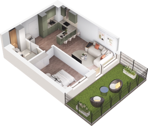 Plan 2 pok. 45m²