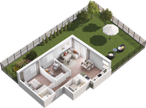 Plan 3 pok. 57m²