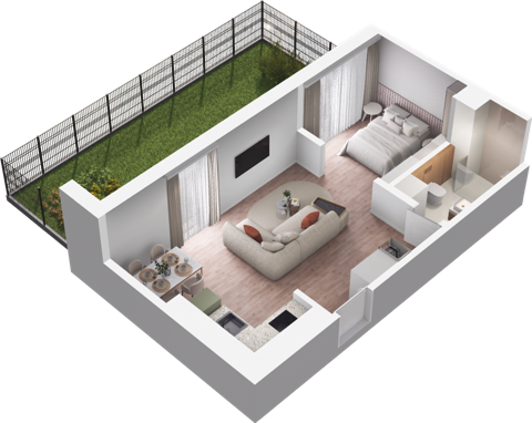 Plan 1 pok. 41m²