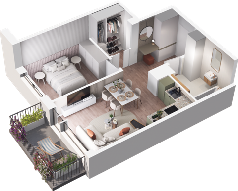 Plan 2 pok. 41m²