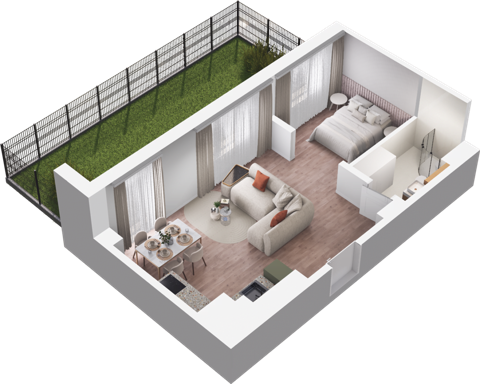 Plan 1 pok. 41m²