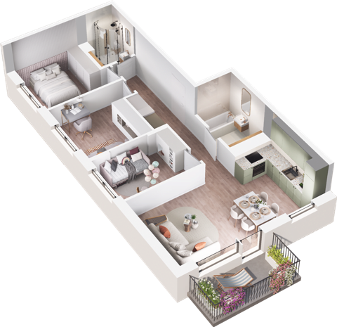 Plan 4 pok. 69m²