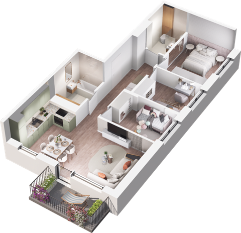 Plan 4 pok. 68m²
