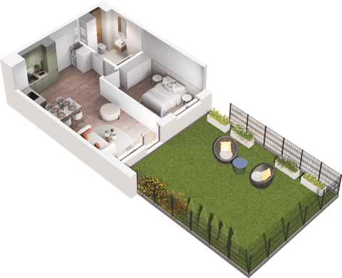 Plan 2 pok. 43m²