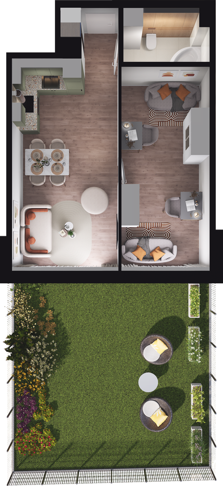 Plan 2 pok. 48m²