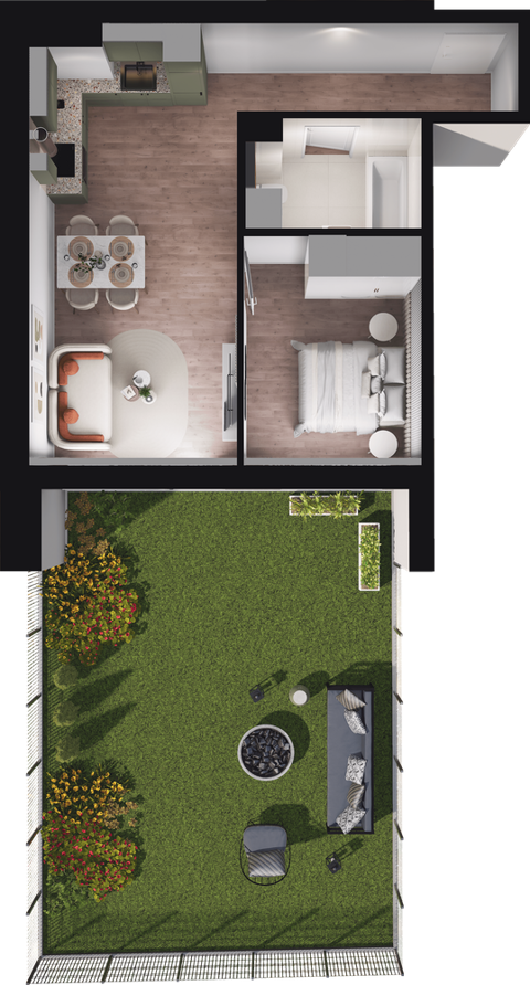 Plan 2 pok. 45m²