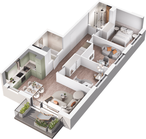 Plan 4 pok. 69m²