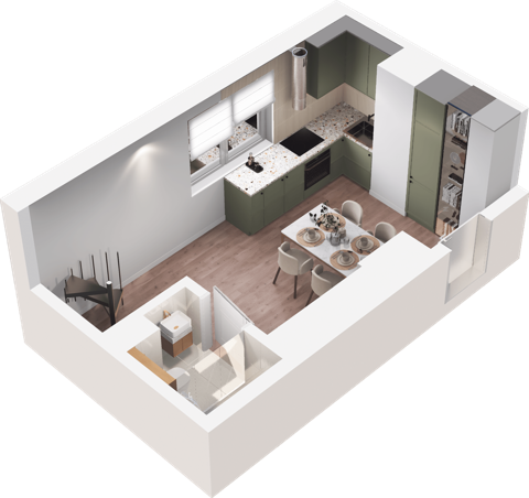 Plan 1 pok. 37m²