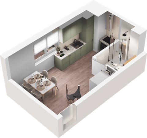 Plan 1 pok. 40m²