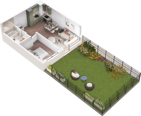 Plan 2 pok. 43m²